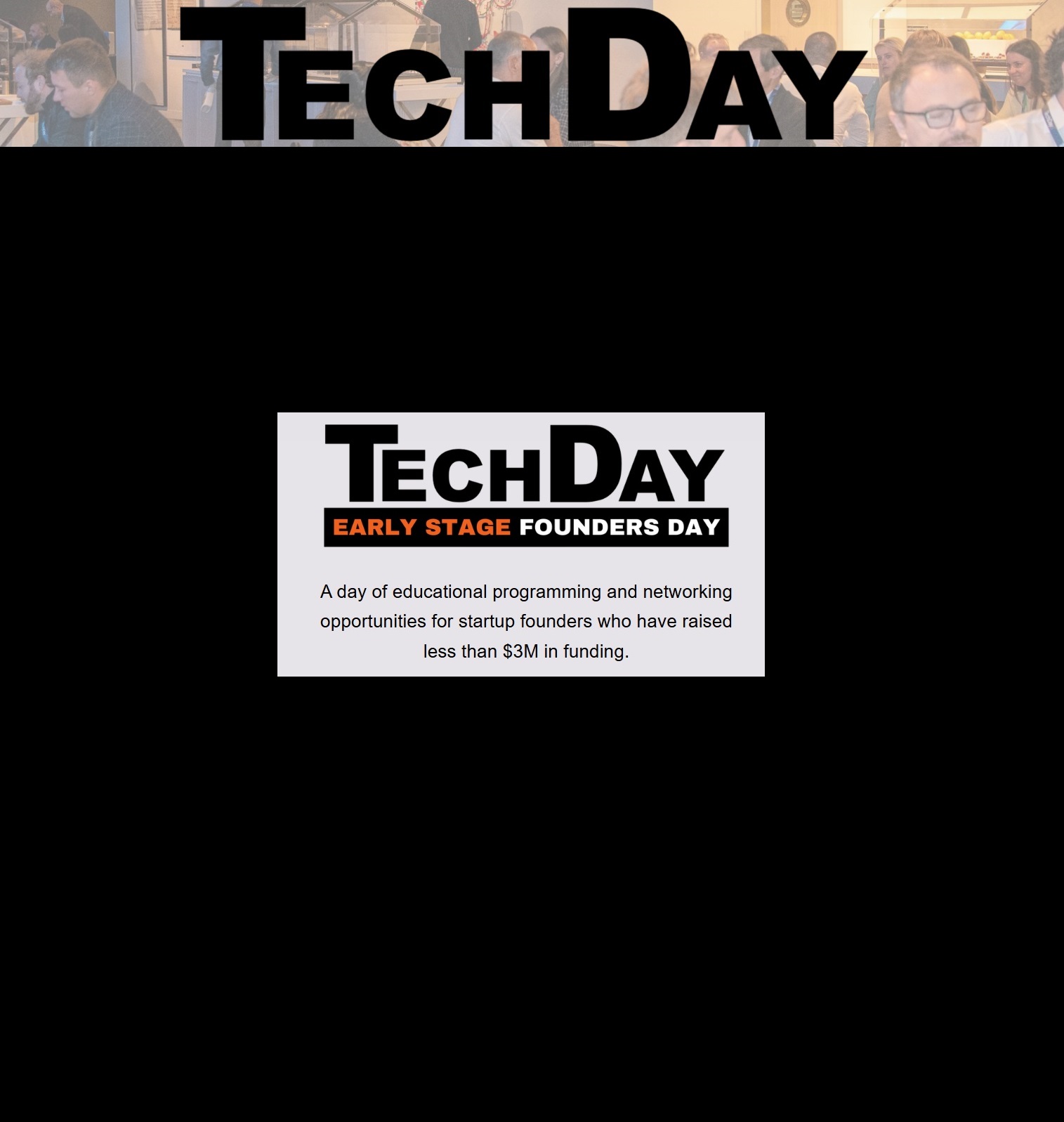 We’ll be at TechDay Early Stage Founders Day in NYC!